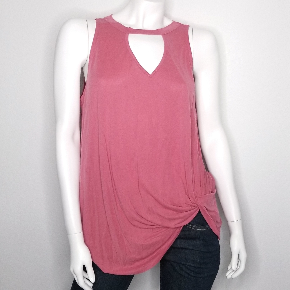 SHE + SKY Pink Sleeveless T-Shirt